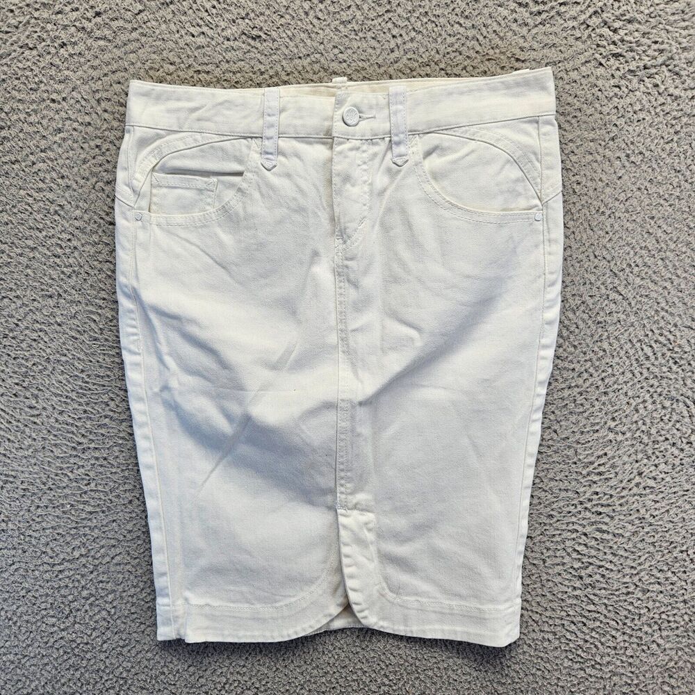 Armani Exchange‎ Skirt Womens Size 4 White Front Slit Stretch